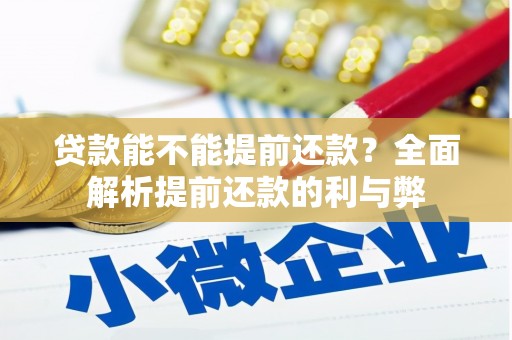 涉县贷款能不能提前还款？全面解析提前还款的利与弊