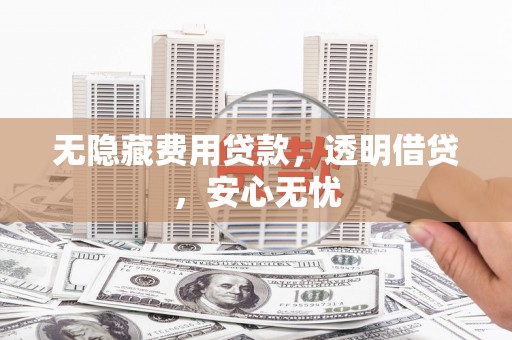 涉县无隐藏费用贷款，透明借贷，安心无忧