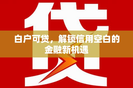 涉县白户可贷，解锁信用空白的金融新机遇