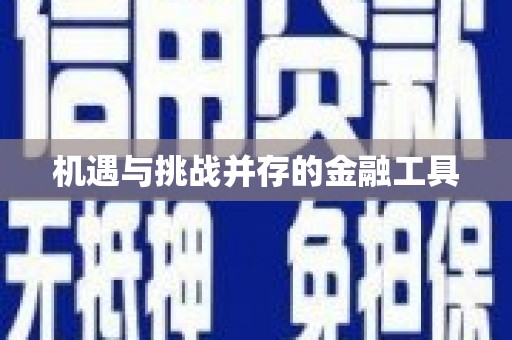 涉县机遇与挑战并存的金融工具