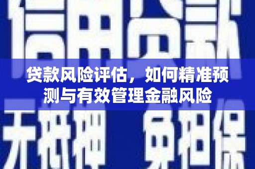 涉县贷款风险评估，如何精准预测与有效管理金融风险