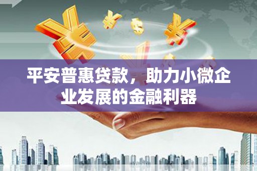 涉县平安普惠贷款，助力小微企业发展的金融利器