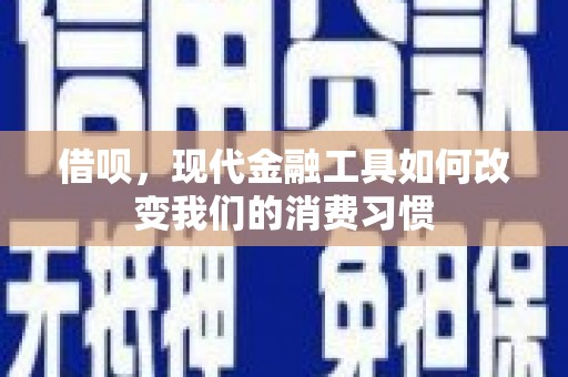 涉县借呗，现代金融工具如何改变我们的消费习惯