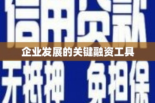涉县企业发展的关键融资工具