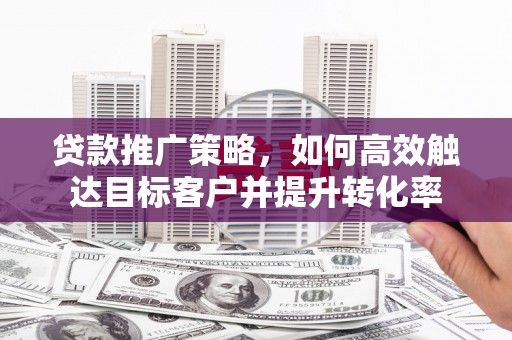 涉县贷款推广策略，如何高效触达目标客户并提升转化率
