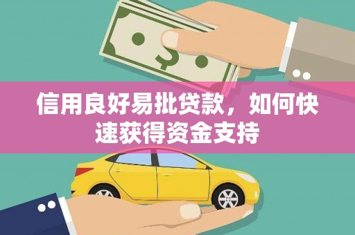 涉县信用良好易批贷款，如何快速获得资金支持