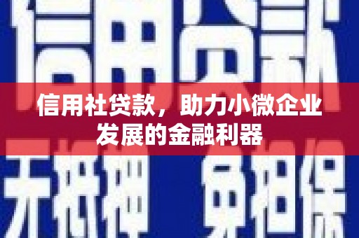 涉县信用社贷款，助力小微企业发展的金融利器