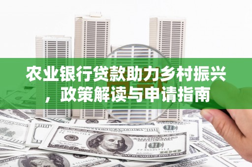 涉县农业银行贷款助力乡村振兴，政策解读与申请指南