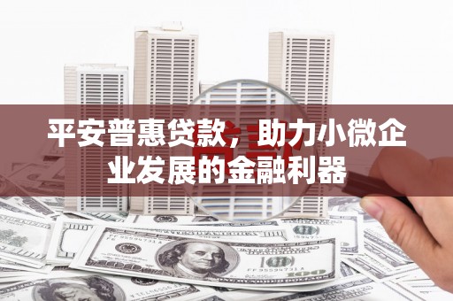 涉县平安普惠贷款，助力小微企业发展的金融利器