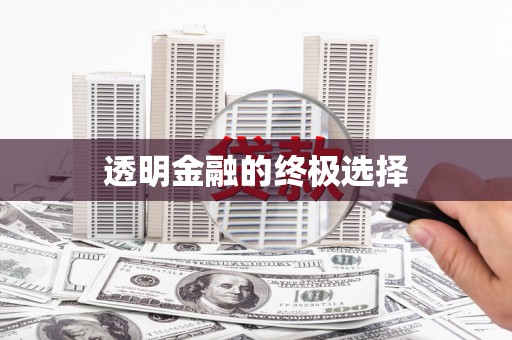 涉县透明金融的终极选择